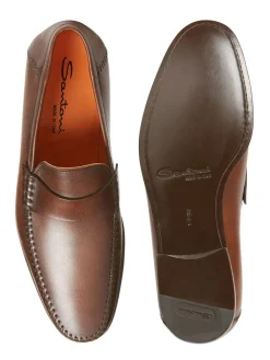 Santoni Paine Loafers in Brown