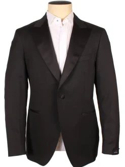 Scabal Black Satin Trim Super 100s Tuxedo
