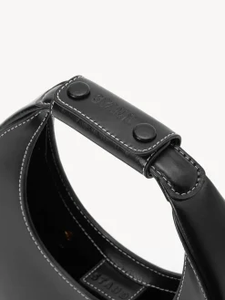 STAUD Mini Moon Bag in Black