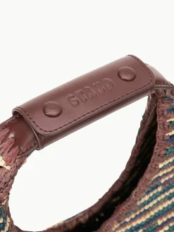 STAUD Moon Raffia Tote in Mixed Raffia