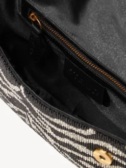 STAUD Tommy Beaded Bag in Zebra