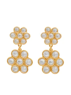 Sylvia Toledano Earrings Daisy in Gold & Swarovski Elements