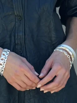 Tat2 Designs Noma Bangle in Silver Pave