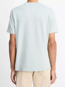 Vince Birdseye Jacquard Pima Cotton T-Shirt in Skylight