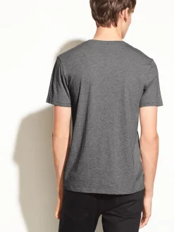Vince Crew Neck T-Shirt in Heather Carbon