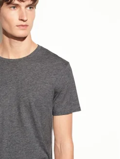 Vince Crew Neck T-Shirt in Heather Carbon