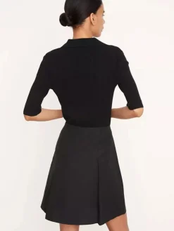 Vince Pleated Short Skirt in Black