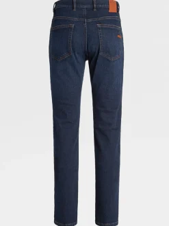 Zegna Classic Comfort Cotton Denim in Dark Blue